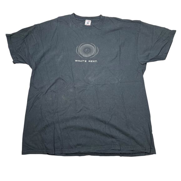 Vintage 90s Whats Next Miller MGD Music Production Promo Tee T-Shirt Black XL - Picture 1 of 6